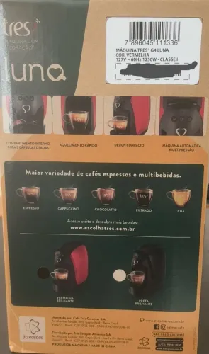 Cafeteira Tres Corações G4 Luna Vermelha 110V - Novinha!!!! Na caixa, 0 defeitos! Sem uso!