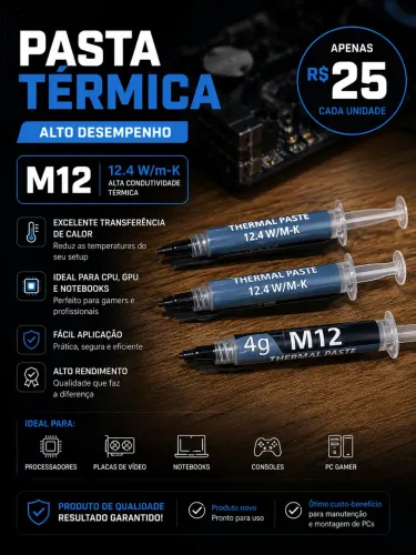 Pasta térmica 4g 12.4w/mk