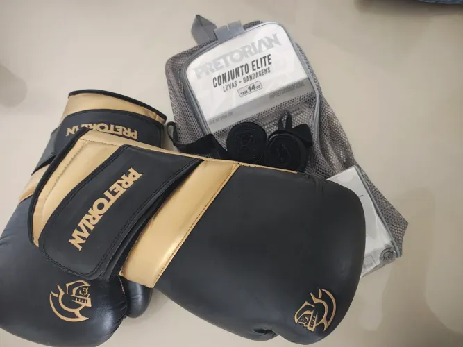 Luva de Boxe Pretorian 14oz - Conjunto Elite - Luvas + Bandagens (+1 bandagem grátis)