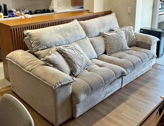 Sofá de suede 2.5 metros novo alto padrão