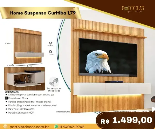 Home Suspenso Curitiba 1,79 a pronta entrega
