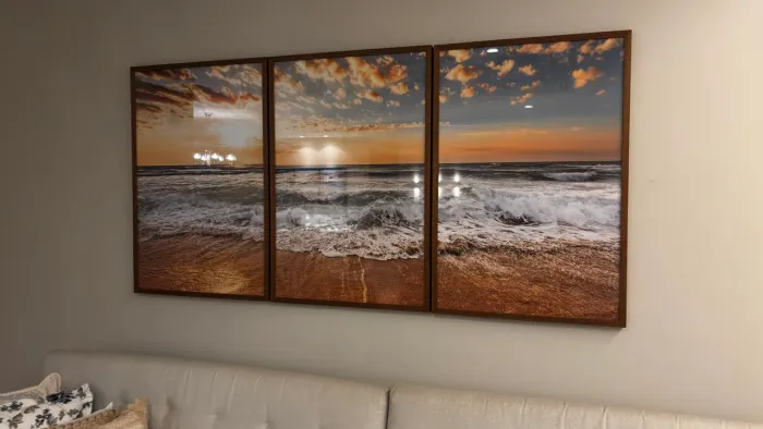 Quadro luxo 3 em 1 - Por do Sol
