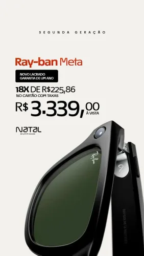 RAY BAN META 2 GERAÇÃO, LACRADOS+ GARANTIA DE UM ANO