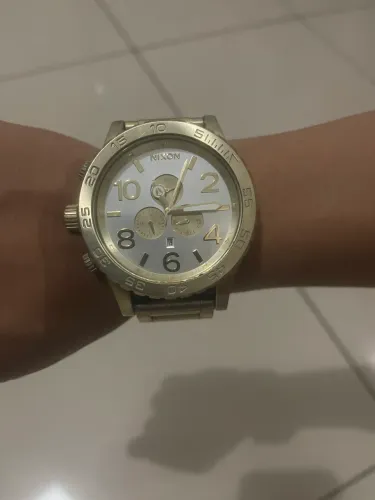 Relógio Dourado Nixon Original 