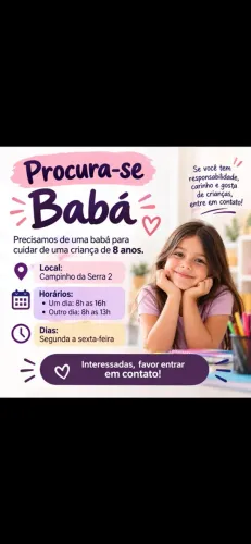 Procuro babá para minha residência