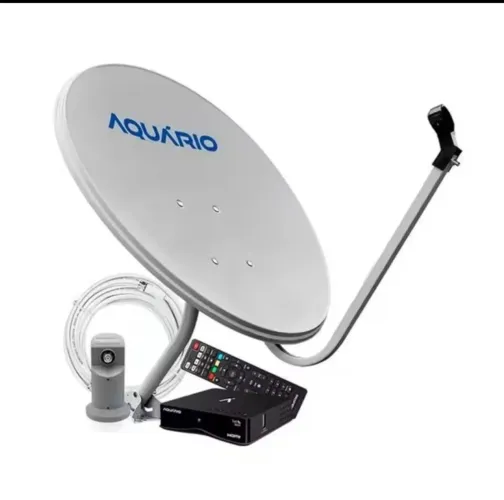 Kit Parabolica Digital Aquario Antena Receptor Cabo
