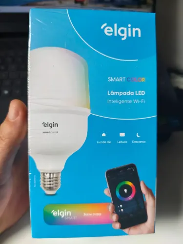 Lâmpada 20W Inteligente para Alexa. Elgin. Fácil instalação com Smart life.