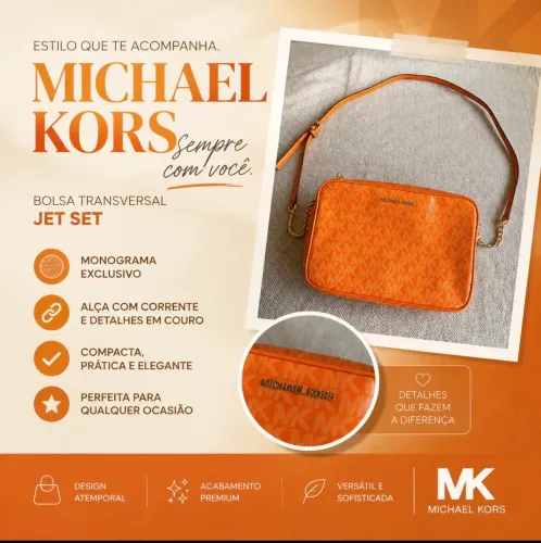 Bolsa de ombro Michael Kors original - Laranja