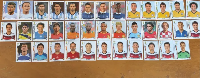 Figurinhas de craques copa do mundo 2014