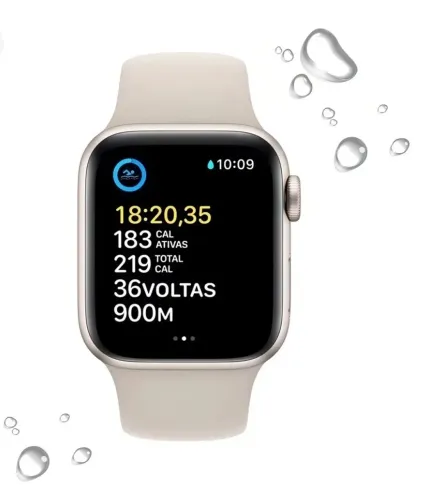 Apple Watch SE GPS - 40 mm - Pulseira estelar e roxa