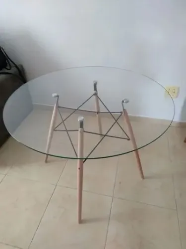 Tampo de vidro redondo 10mm 1 metro de diâmetro