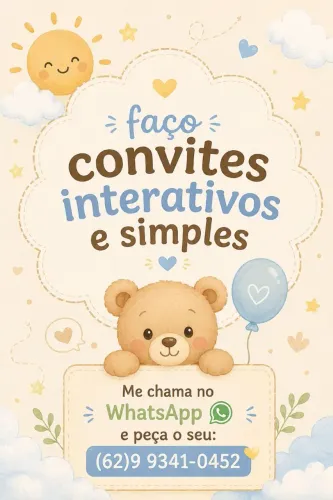 Convite de aniversário simples ou interativo
