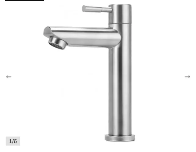 Torneira para Banheiro em Aço Inox NOVA 