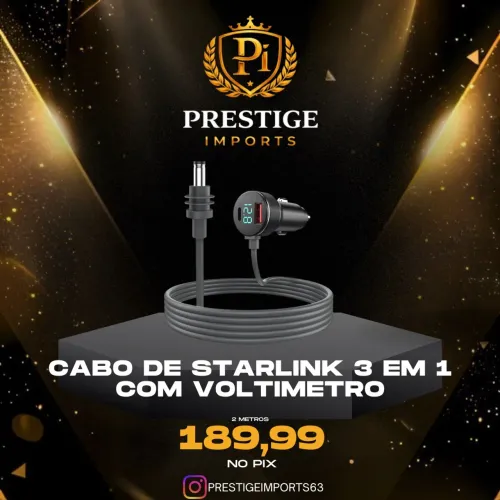 Cabo para starlink Mini com entrada USB é tipo c para acendedor de cigarro