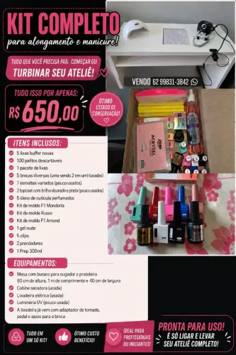 Kit Nail Design/Mesa inclusa