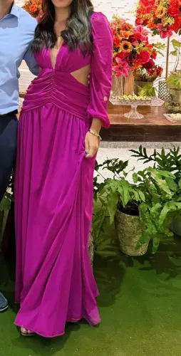 Vestido de festa - Fúcsia TAM UN