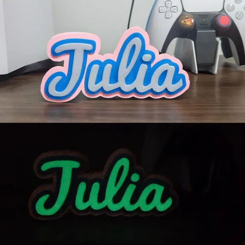 Letreiro Personalizado Nome que brilha no escuro
