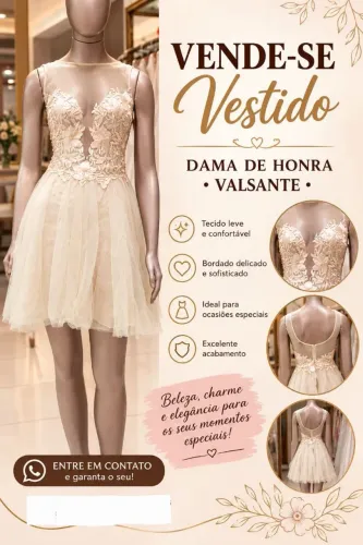 Vendo vestido de dama valsantes apatir de 5 peças