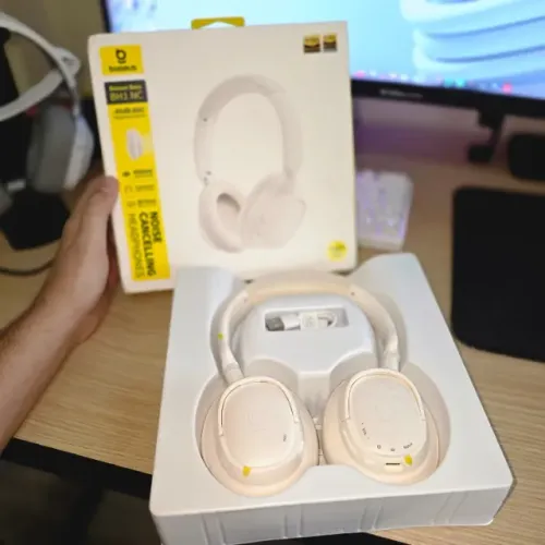Fone Anti Ruido Baseus BH1 NC Off White
