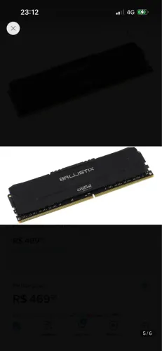 Memória ram 8gb ddr4 ballistix