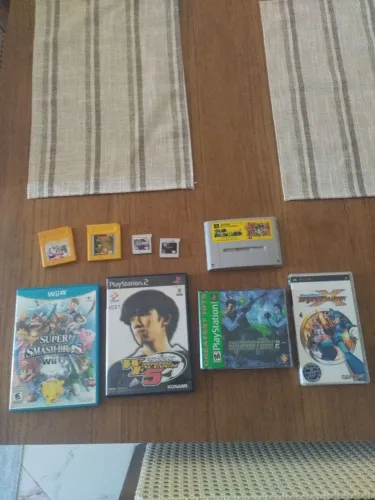 Lote de jogos (Ps1, PS2, 3ds, WiiU, Super Famicom e PSP)
