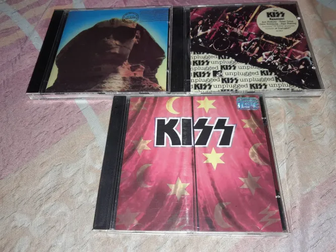 Kit Kiss Psycho-Circus (duplo importado) + MTV Unplugged + Hot In The Shade (importado)