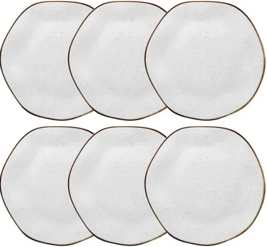 Oxford Conjunto de 6 Pratos Rasos 27,5cm Ryo Maresia na