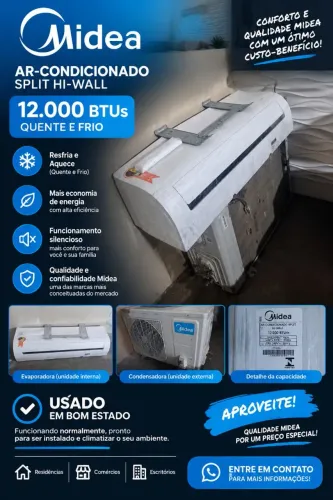 Ar-condicionado Midea 12.000 BTUs