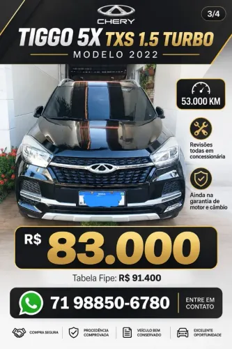 Chery Tiggo 5X TXS 1.5 16V Turbo Flex Aut. 2022