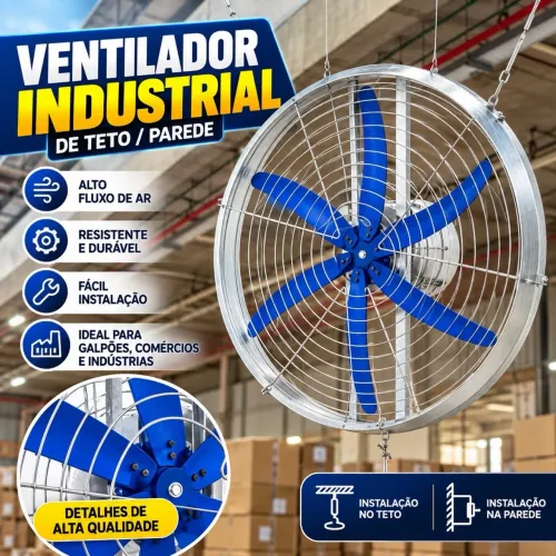Ventilador 1 metro de diâmetro 6 Pás 110/220V - Monofásico