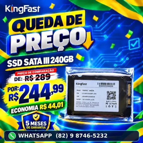 SSD KingFast SATA III 240GB ? Entrega Gratis + 5 meses garantia