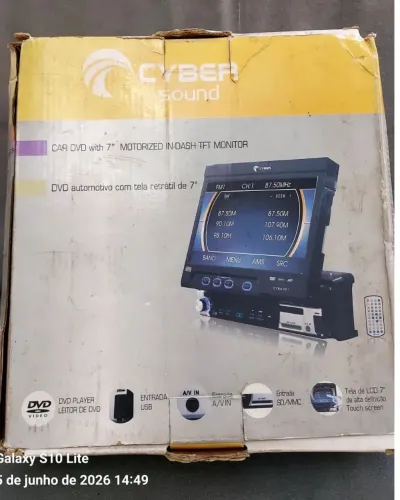 DVD AUTOMOTIVO CYBER SOUND CYBD-001 - TELA RETRÁTIL 7" 