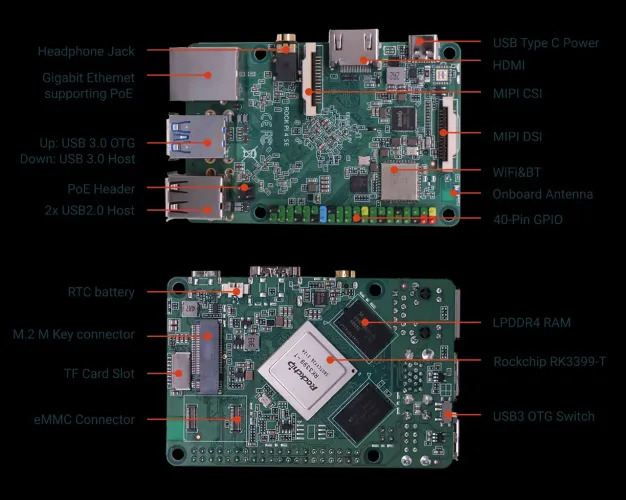 Radxa rock pi 4se raspberry pi 4 + cartão SD 16gb
