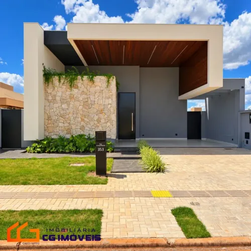 Casa moderna em condomínio com segurança 24h