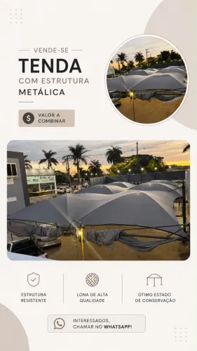 Vende tendas cobre aproximadamente 400 metros quadrados