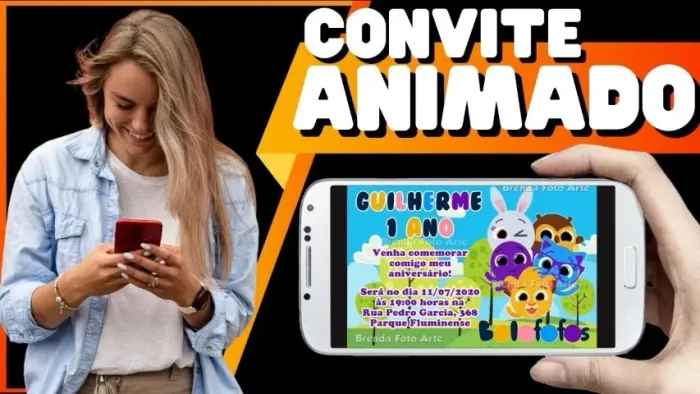 Convite Animado em Vídeo Torne Sua Festa Inesquecível