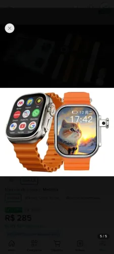 Smartwatch 5g Ultra ai3 16gb Série 10 chip 4 pulseira