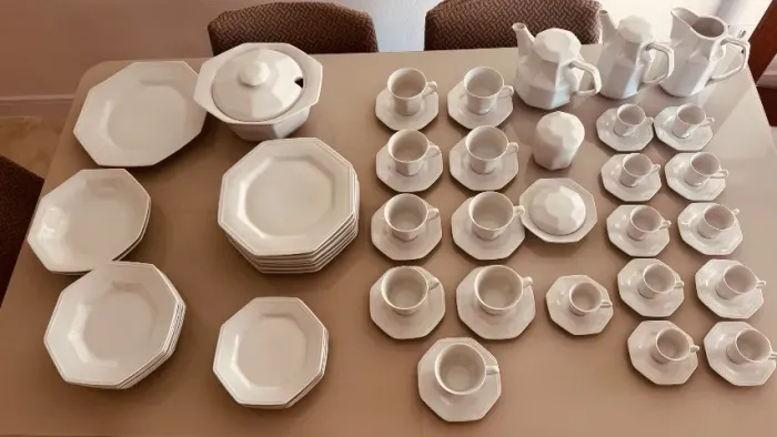 Jogo de jantar e chá completo porcelana Schmidt