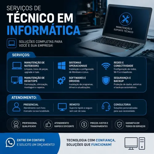 Serviços de informática - Presenciais e remoto