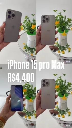 iPhone 15 pro Max 256 gigas, 81 bateria seminovo, sem marca de uso