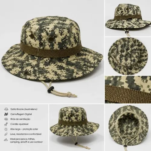 Chapéu Boonie Branco Militar