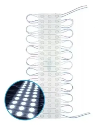 200pçs Módulo Led 12v Ip65 2835 0.72w - 3 Leds Branco Quente