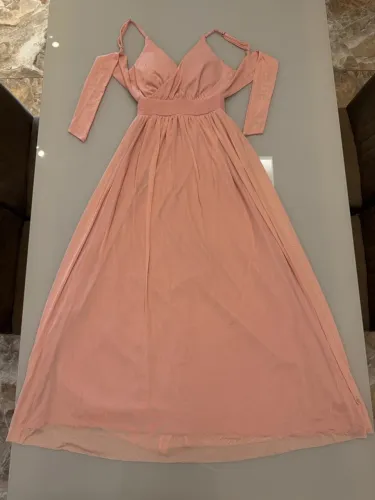 Vestido rose longo