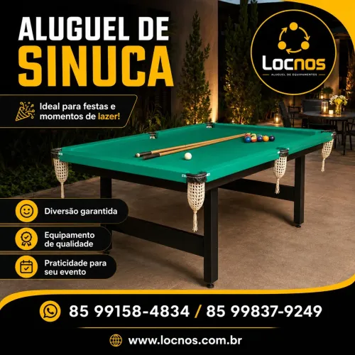 Aluguel de mesa de sinuca para festas e eventos