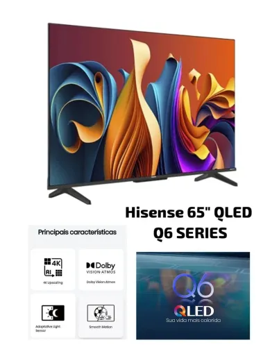 TV 65 polegadas Hisense QLED Nova Lacrada 