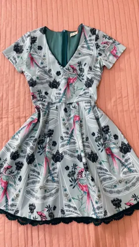 Vestido Antix pássaro TAM P