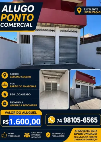 Alugo ponto comercial no gercino coelho 