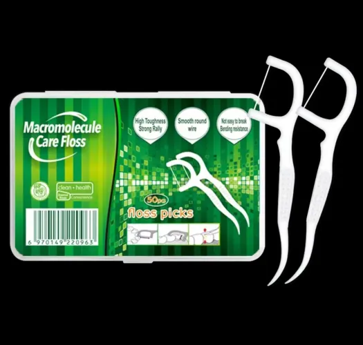 Fio dental higiene bucal hastes - cx com 50 unidades