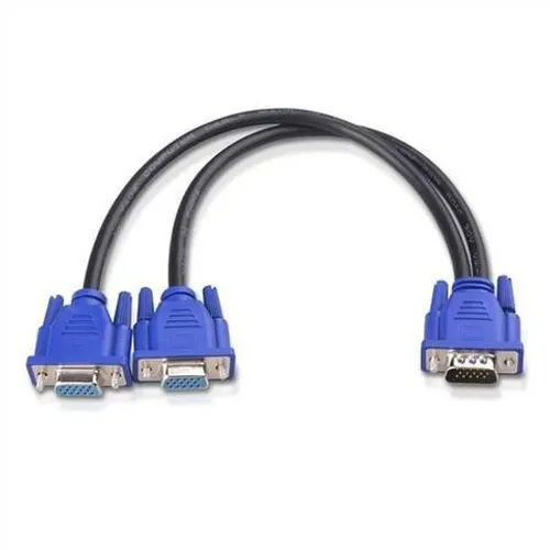Cabo Y Duplicador Vga - Clone A Imagem Em 2 Monitores
