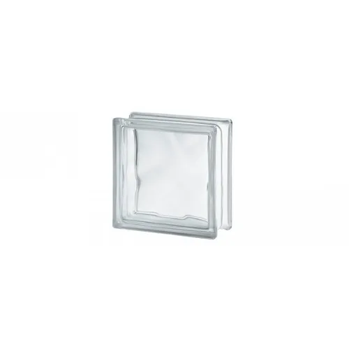 Bloco de Vidro Transparente 19 cm x 19 cm - Wave
